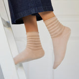 Les mailles fantaisies - chaussettes femme - coton chair