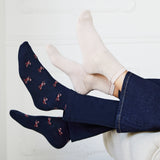 Les crabes - chaussettes homme - coton marine