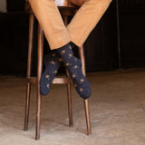 Les Faisans - chaussette homme - coton anthracite