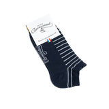 Les rayées - chaussettes homme - coton marine