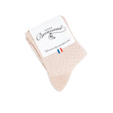 Les Ajourées - chaussette femme - coton rose