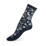 Les Paons - chaussettes femme - coton marine