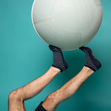 Les rayées - chaussettes homme - coton marine