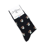 Les Cèpes - chaussettes homme - laine noir