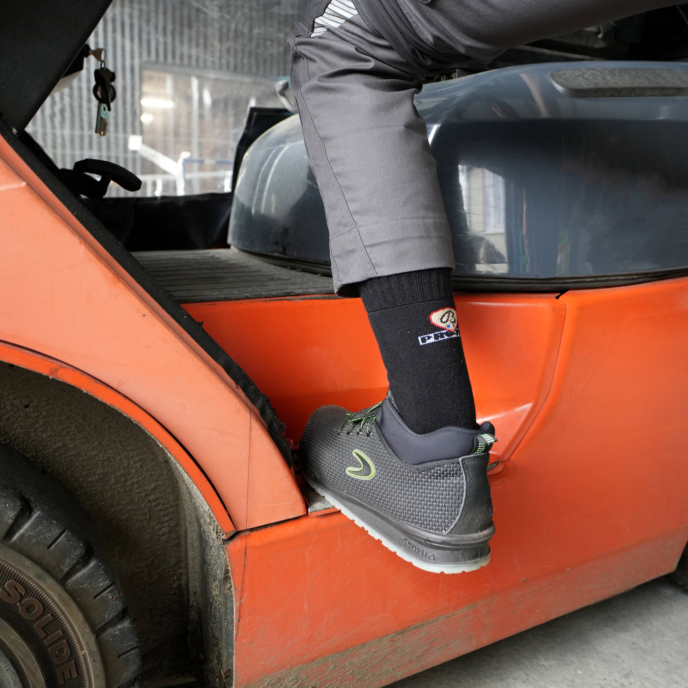 Chaussettes de sécurité Pro-Tek renforcées - coton noir