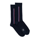 Coffret Elysée x Maison Broussaud baguette cocorico - chaussettes homme - coton marine et rouge