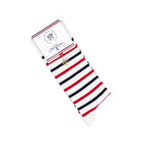 Elysée x Maison Broussaud blue, white, and red sailor socks - men's socks - white cotton