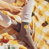 Pineapple - Men's Socks - Grey Cotton