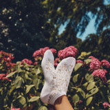 Invisible Berries - Women's Socks - Ecru Cotton