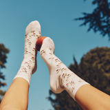 The cherries - women's socks - ecru cotton