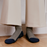 The chevrons - women's socks - navy cotton