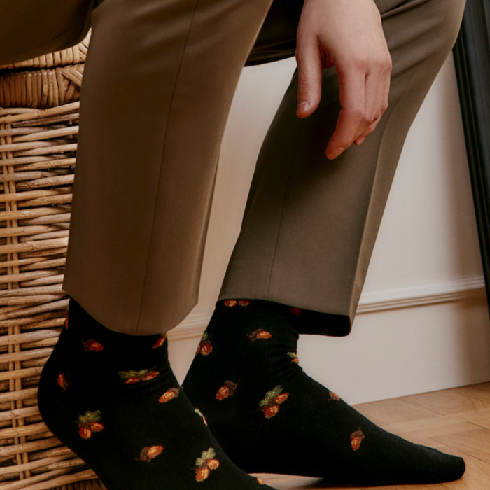 Glands - chaussettes homme - laine noire