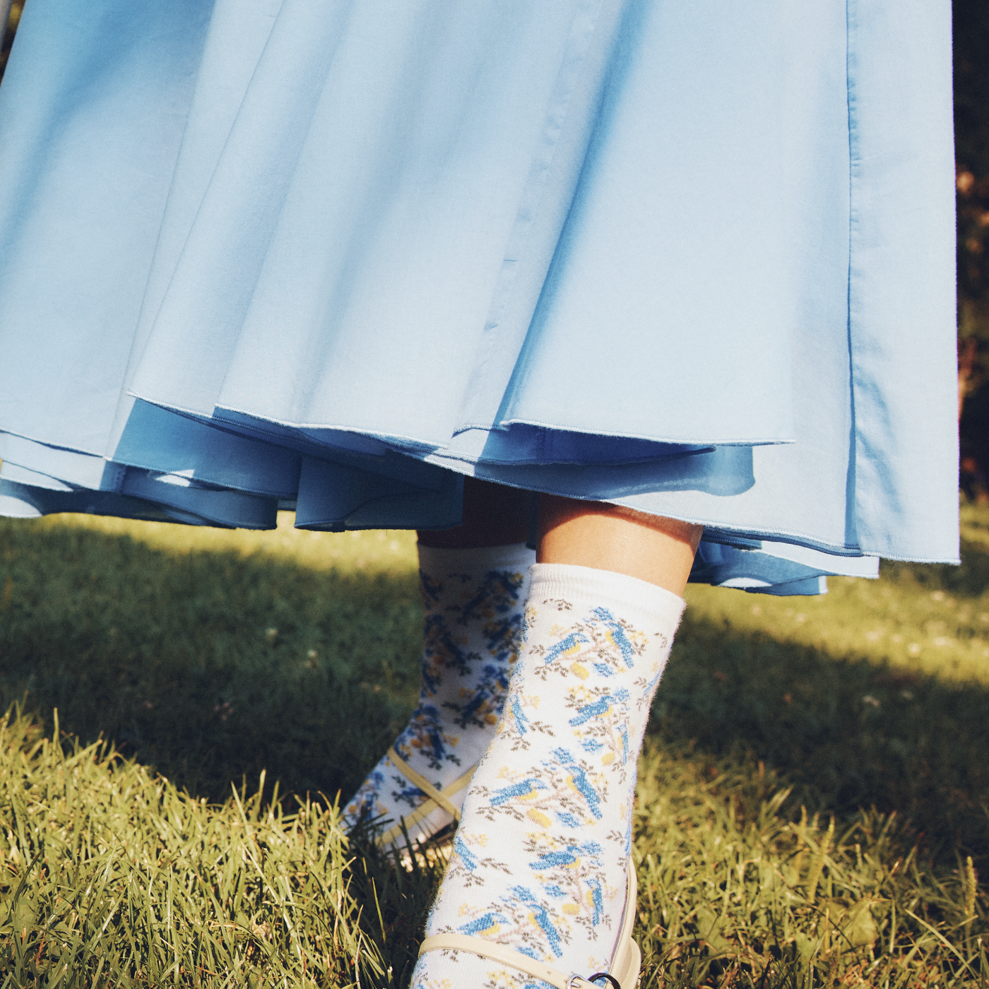 Titmouse socks - women's socks - white cotton