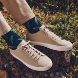 The parrots - men's socks - navy cotton