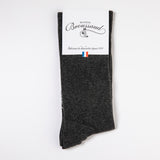 Les unies - chaussettes homme - coton anthracite