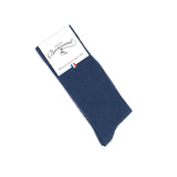 Les unies - chaussettes homme - coton bleu