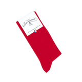 Les unies - chaussettes homme - coton rouge