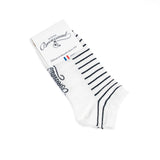 Les Rayées - chaussettes homme - coton blanc et marine