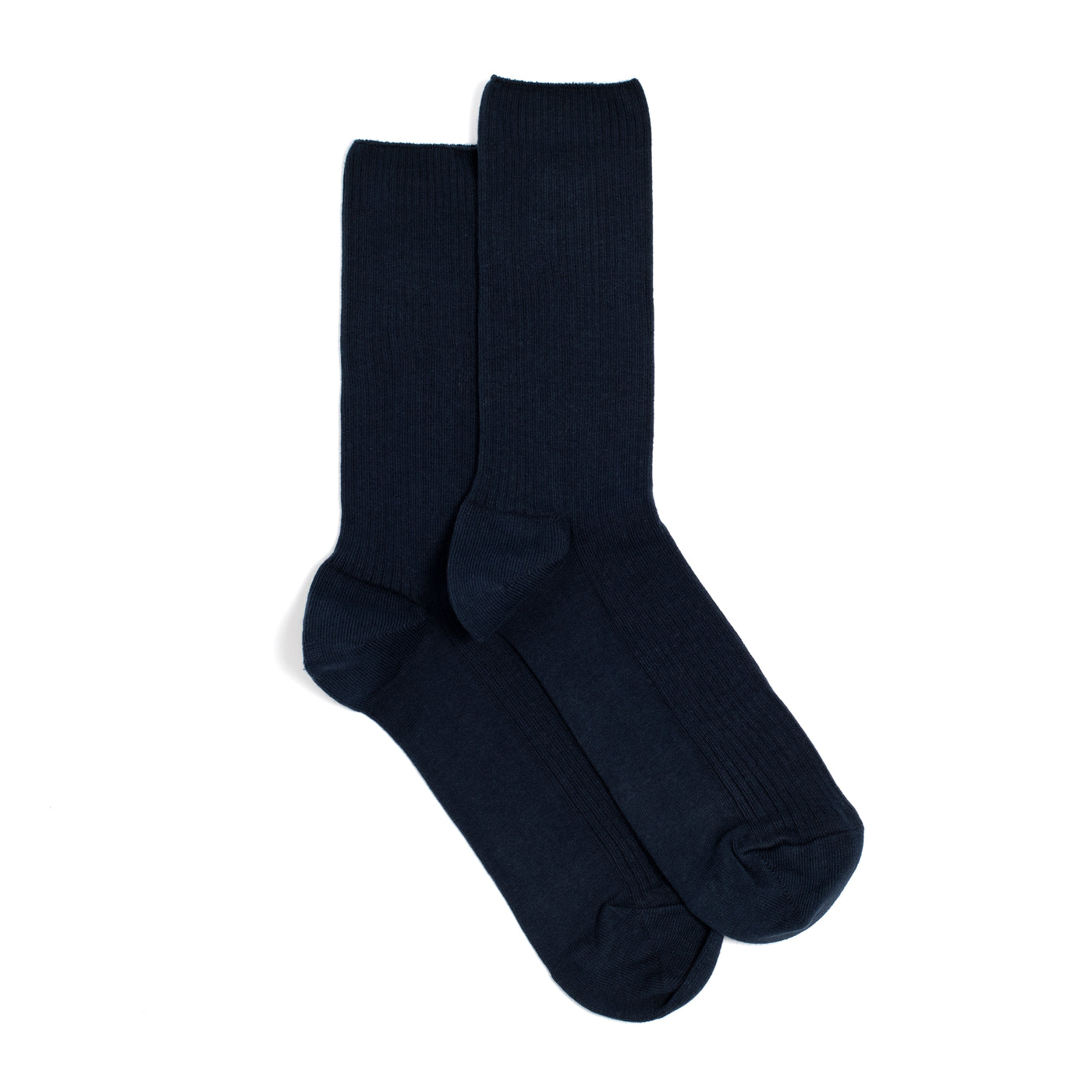 Non-compressing - men's socks - navy cotton