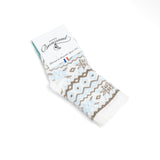 Les "Flocon" - chaussette bébé - coton écru