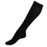 Les unies hautes - chaussettes femme - coton noir