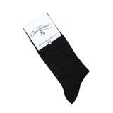 Fine ribbed - men's socks - anthracite cotton