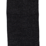 Fine ribbed - men's socks - anthracite cotton