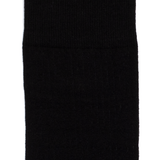 Fine ribbed - men's socks - black cotton