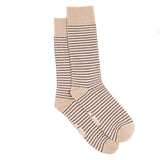 Les Mailles Fantaisies - chaussettes homme - coton beige