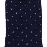Les Pois bord rouloté - chaussettes femme - laine marine