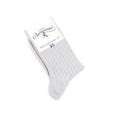 Les Côtes - chaussette femme - coton gris perle