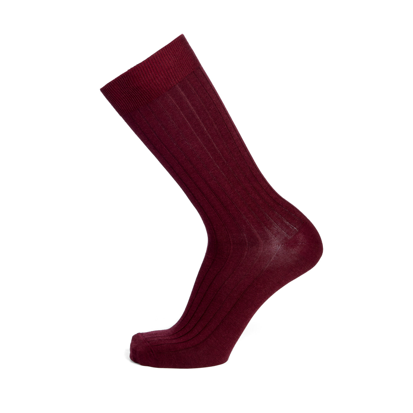 Les Côtes - chaussette homme - coton bordeaux