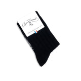 Les Fantaisies - chaussettes femme - laine noire
