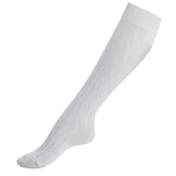 Cable-knit socks - women's socks - gray cotton