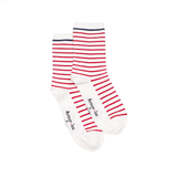 Armor-lux x Maison Broussaud sailor socks - women's socks - ecru cotton red navy