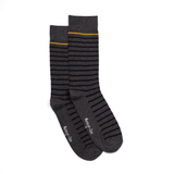 Armor-lux x Maison Broussaud Les marinières - men's socks - anthracite yellow cotton