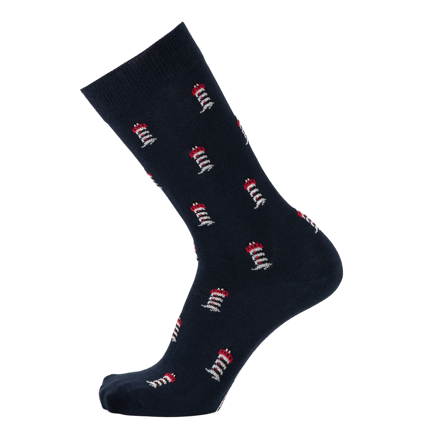 Armor-lux x Maison Broussaud headlights - men's socks - navy cotton