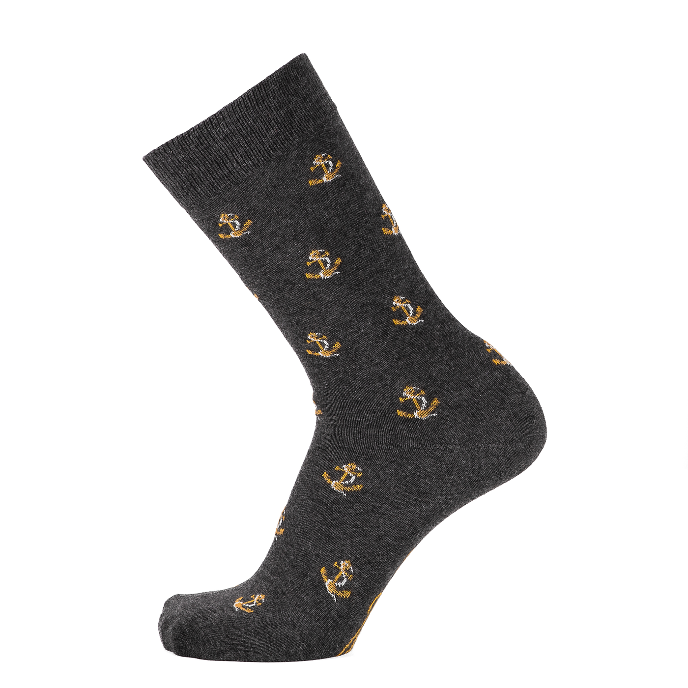 Armor-lux x Maison Broussaud anchors - men's socks - grey cotton