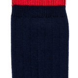 Armor-lux x Maison Broussaud Les côtelées - men's socks - navy red wool