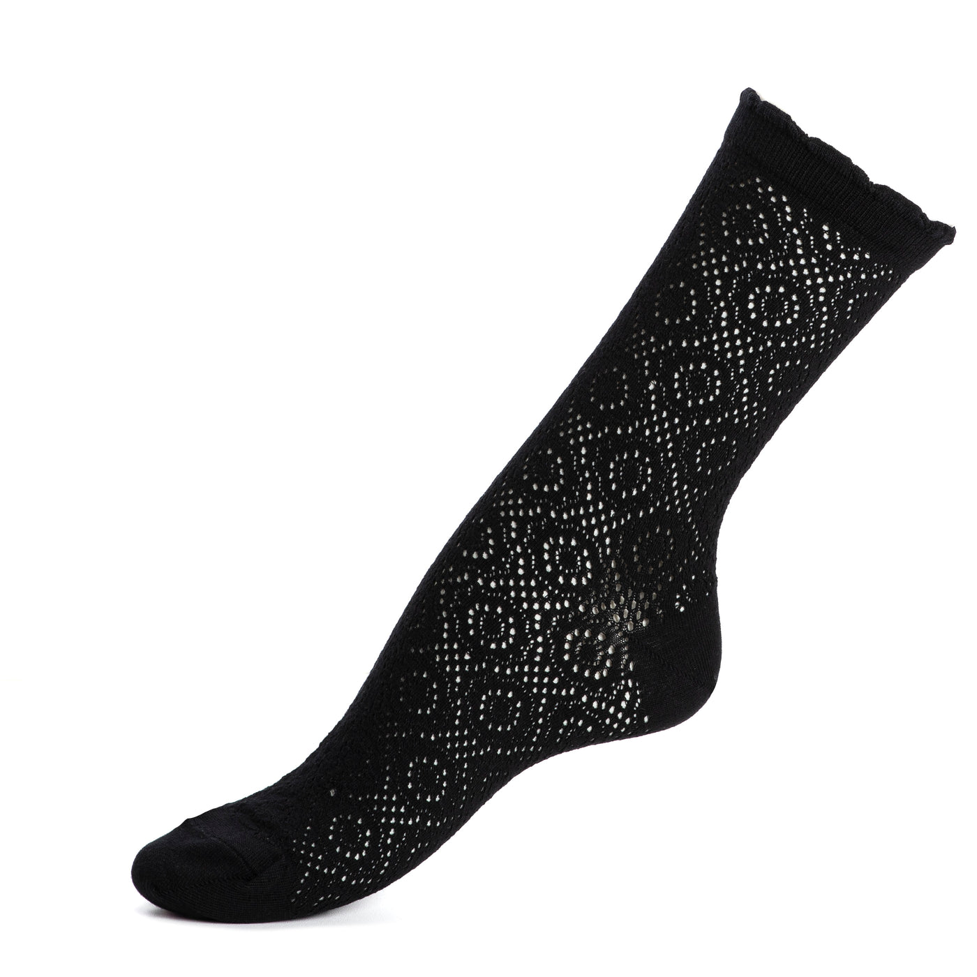 La dentelle - chaussettes femme - coton noir