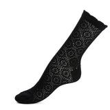 Lace - women's socks - black cotton