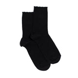 Lace - women's socks - black cotton