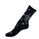 Les paons - chaussettes femme - coton marine