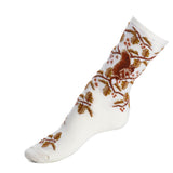 Squirrels - women's socks - ecru wool