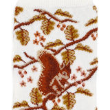 Squirrels - women's socks - ecru wool