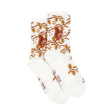 Squirrels - women's socks - ecru wool