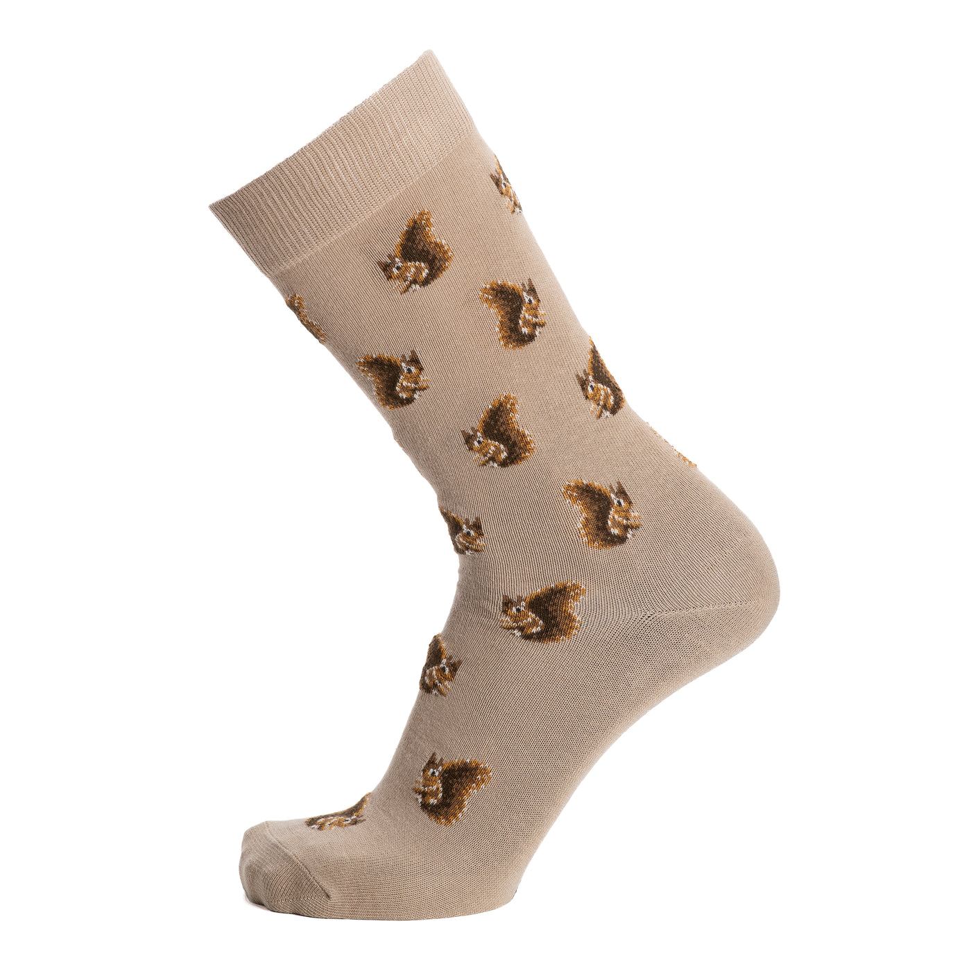 Squirrels - Men's Socks - Ecru Cotton