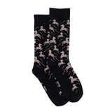Zebras - men's socks - black cotton