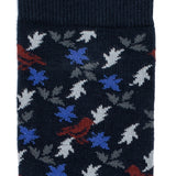 Feuillage - chaussettes homme - coton marine