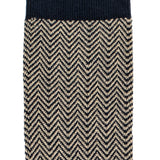 The chevrons - women's socks - navy cotton